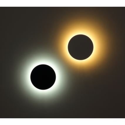 Globo - Udendørs LED væglampe LED/15W/230V 3000/4000/6000K diameter 25,2 cm IP44 sort