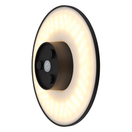 Globo - Udendørs LED væglampe LED/15W/230V 3000/4000/6000K diameter 25,2 cm IP44 sort