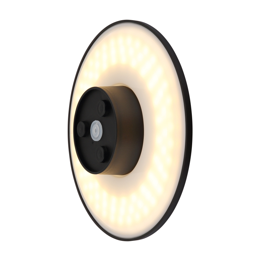 Globo - Udendørs LED væglampe LED/15W/230V 3000/4000/6000K diameter 25,2 cm IP44 sort