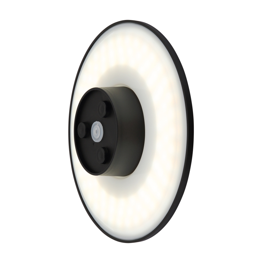 Globo - Udendørs LED væglampe LED/15W/230V 3000/4000/6000K diameter 25,2 cm IP44 sort