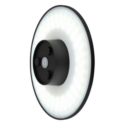Globo - Udendørs LED væglampe LED/15W/230V 3000/4000/6000K diameter 25,2 cm IP44 sort