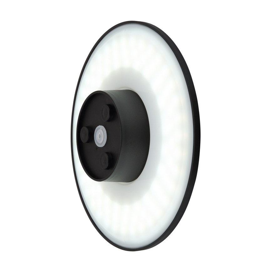 Globo - Udendørs LED væglampe LED/15W/230V 3000/4000/6000K diameter 25,2 cm IP44 sort