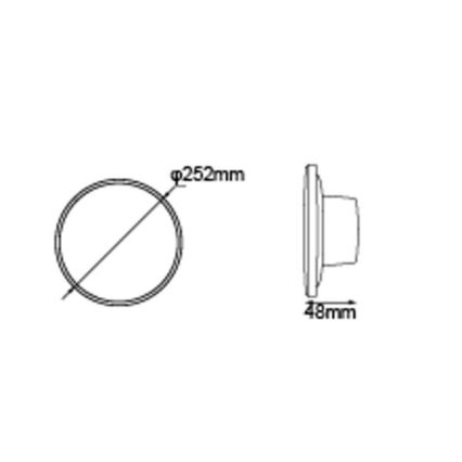 Globo - Udendørs LED væglampe LED/15W/230V 3000/4000/6000K diameter 25,2 cm IP44 sort