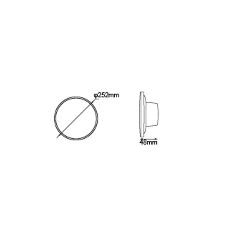 Globo - Udendørs LED væglampe LED/15W/230V 3000/4000/6000K diameter 25,2 cm IP44 sort