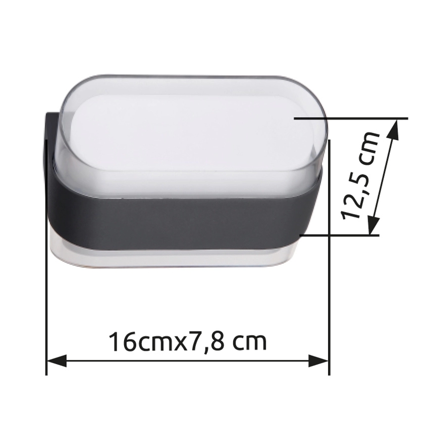 Globo - Udendørs LED væglampe LED/12W/230V 3000K IP54