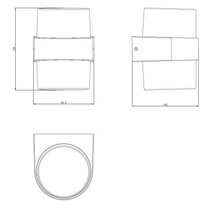 Globo - LED udendørs væglampe LED/10W/230V 3000K IP44