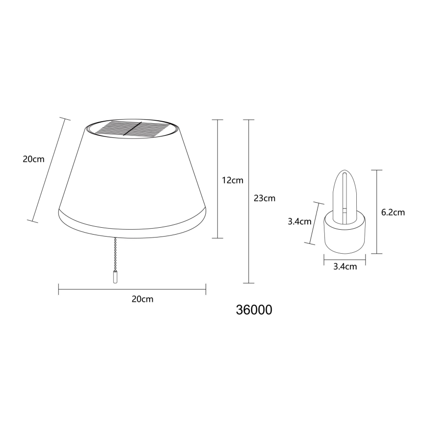 Globo - Soldrevet LED lampeskærm 10xLED/1,5W/3V IP44