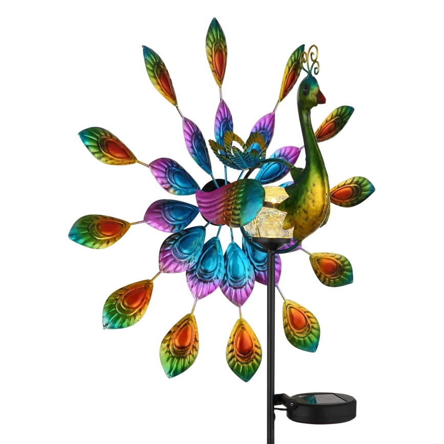 Globo - Soldrevet LED dekoration LED/0,06W/3V IP44 påfugl