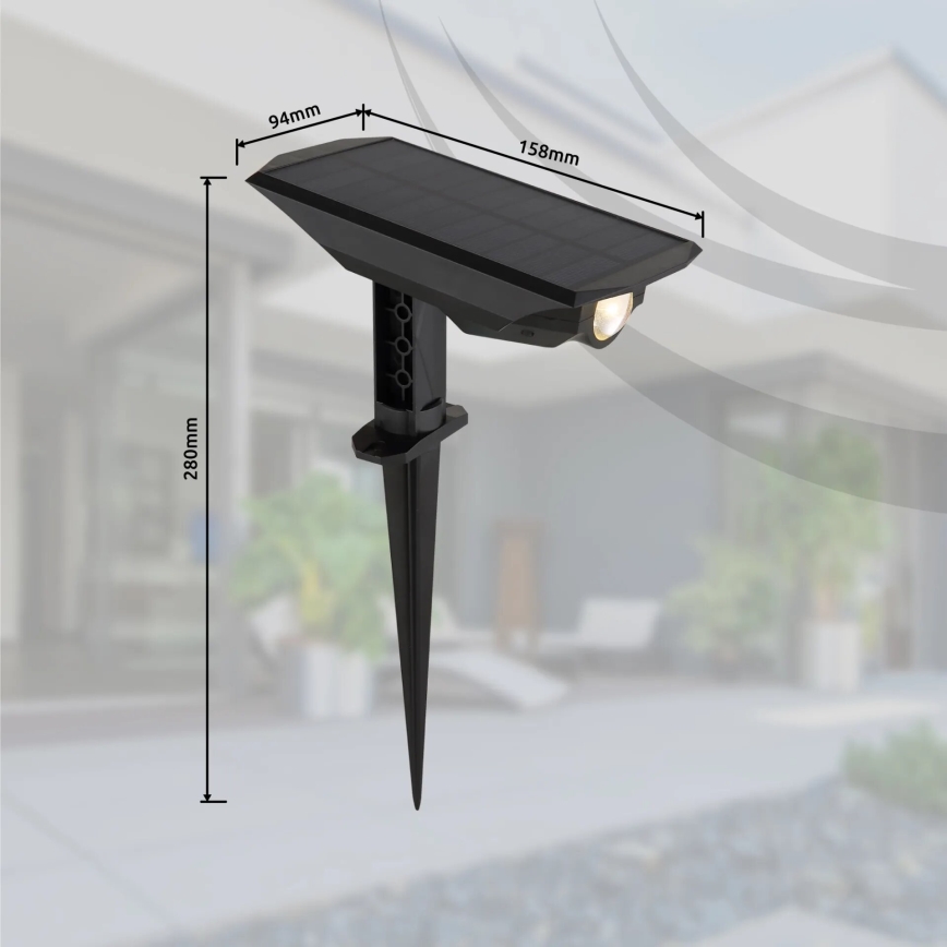 Globo - LED solcellelampe 02.01.2001 LED/1W/3V IP44
