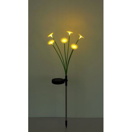 Globo - LED-solcellelampe 6xLED/3V IP44 600 mAh blomstformet