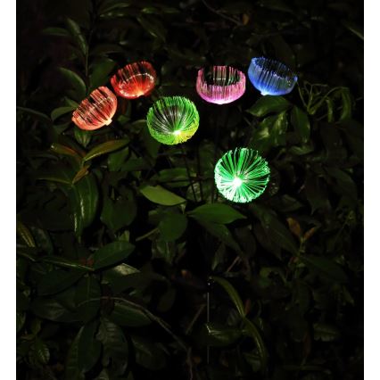 Globo - LED RGB solcellelampe 6xLED/1,2V IP44 300 mAh