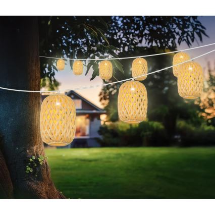 Globo - Soldrevet LED lyskæde LED/0,06W/3V 650 cm IP44