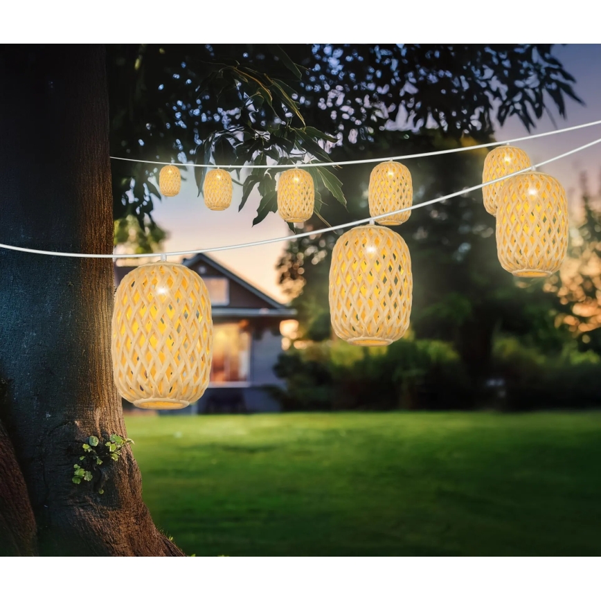 Globo - Soldrevet LED lyskæde LED/0,06W/3V 650 cm IP44