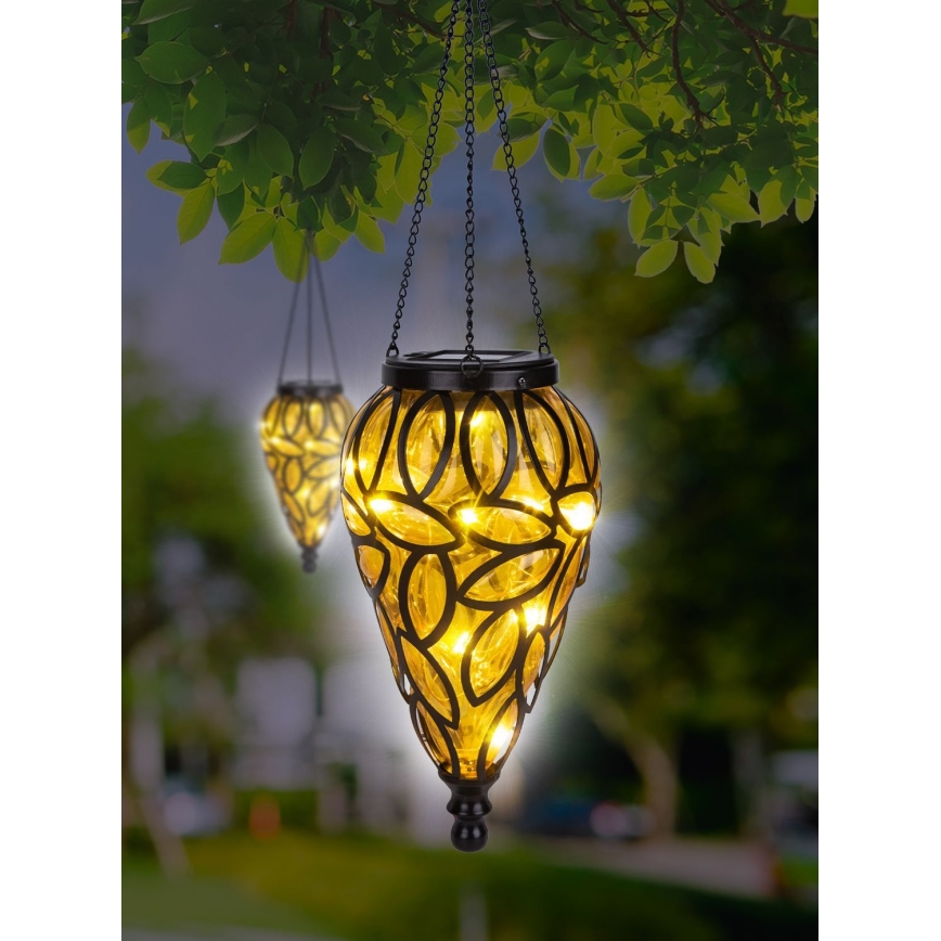 Globo - LED solcellelampe LED/0,9W/3,2V IP44 gul