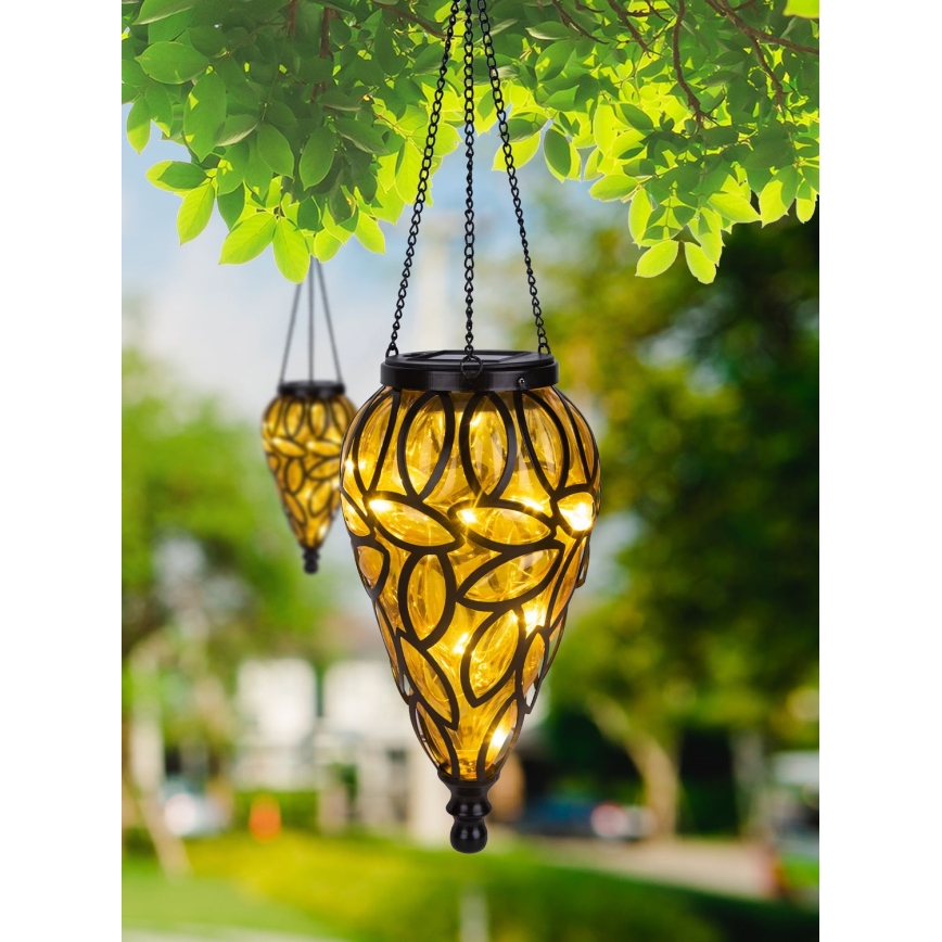 Globo - LED solcellelampe LED/0,9W/3,2V IP44 gul