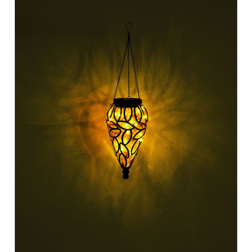 Globo - LED solcellelampe LED/0,9W/3,2V IP44 gul