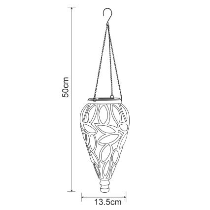 Globo - LED solcellelampe LED/0,9W/3,2V IP44 gul