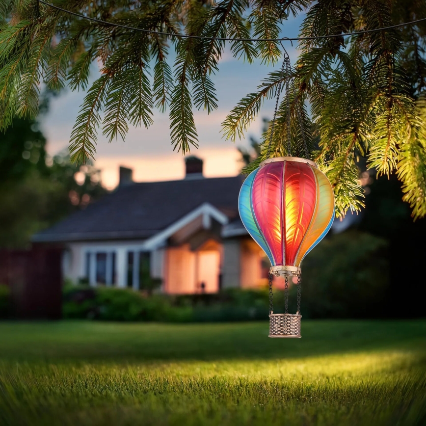Globo - Soldrevet pendeldekoration 20xLED/0,5W/3V IP44 flyvende ballon