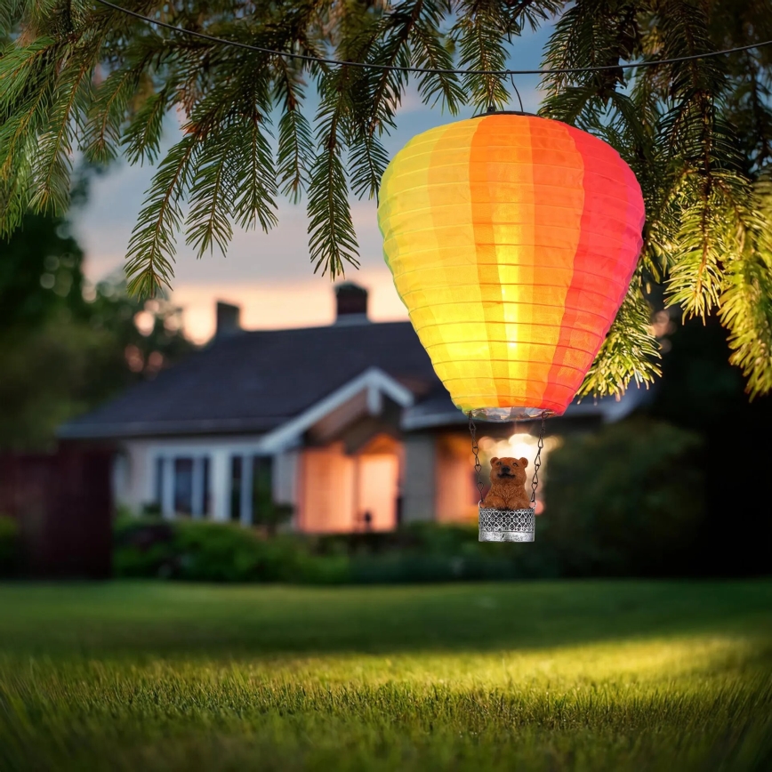 Globo - Soldrevet LED pendeldekoration 24xLED/0,06W/3V IP44 flyvende ballon