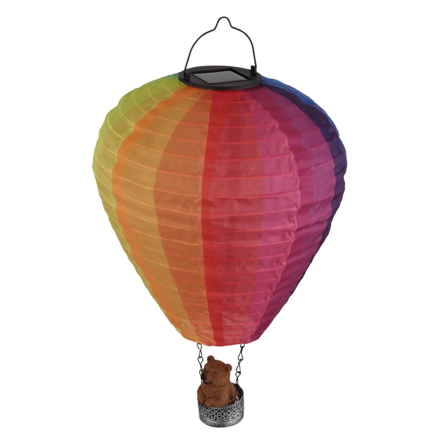 Globo - Soldrevet LED pendeldekoration 24xLED/0,06W/3V IP44 flyvende ballon