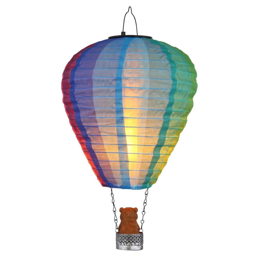 Globo - Soldrevet LED pendeldekoration 24xLED/0,06W/3V IP44 flyvende ballon