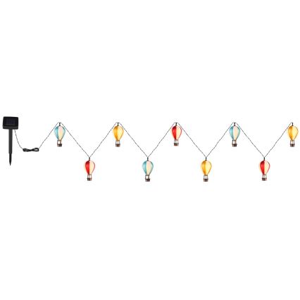Globo - Soldrevet LED lyskæde 9xLED/0,06W/3V 390 cm IP44