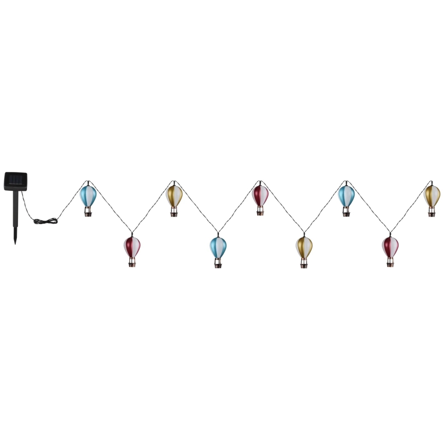 Globo - Soldrevet LED lyskæde 9xLED/0,06W/3V 390 cm IP44
