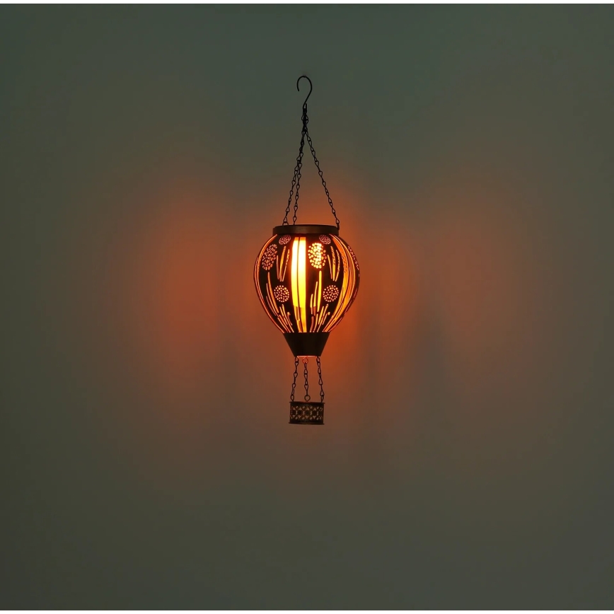 Globo - Soldrevet LED pendeldekoration 12xLED/0,02W/3V IP44 flyvende ballon