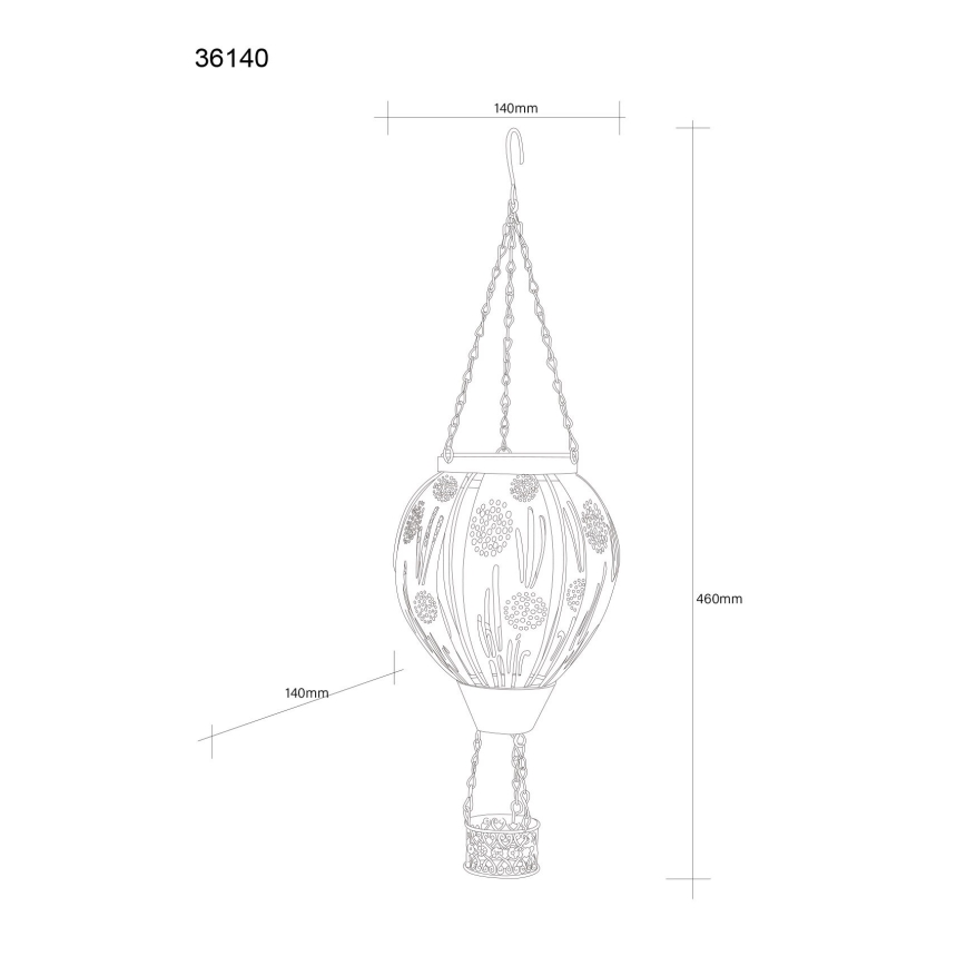 Globo - Soldrevet LED pendeldekoration 12xLED/0,02W/3V IP44 flyvende ballon