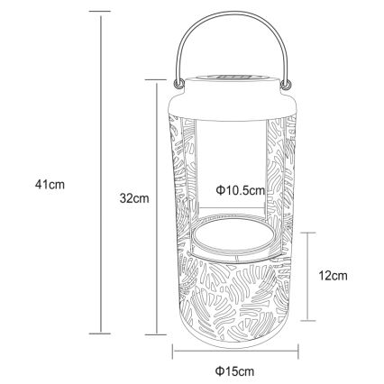 Globo - LED solcellelampe LED/0,06W/3V 3000K IP44