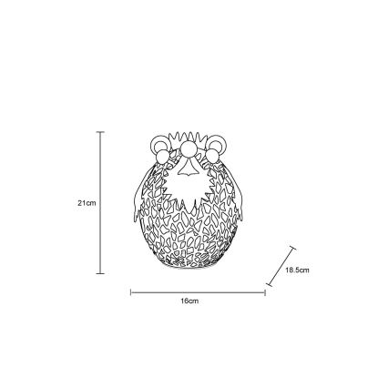 Globo - Soldrevet LED dekoration LED/0,06W/3V IP44 pindsvin
