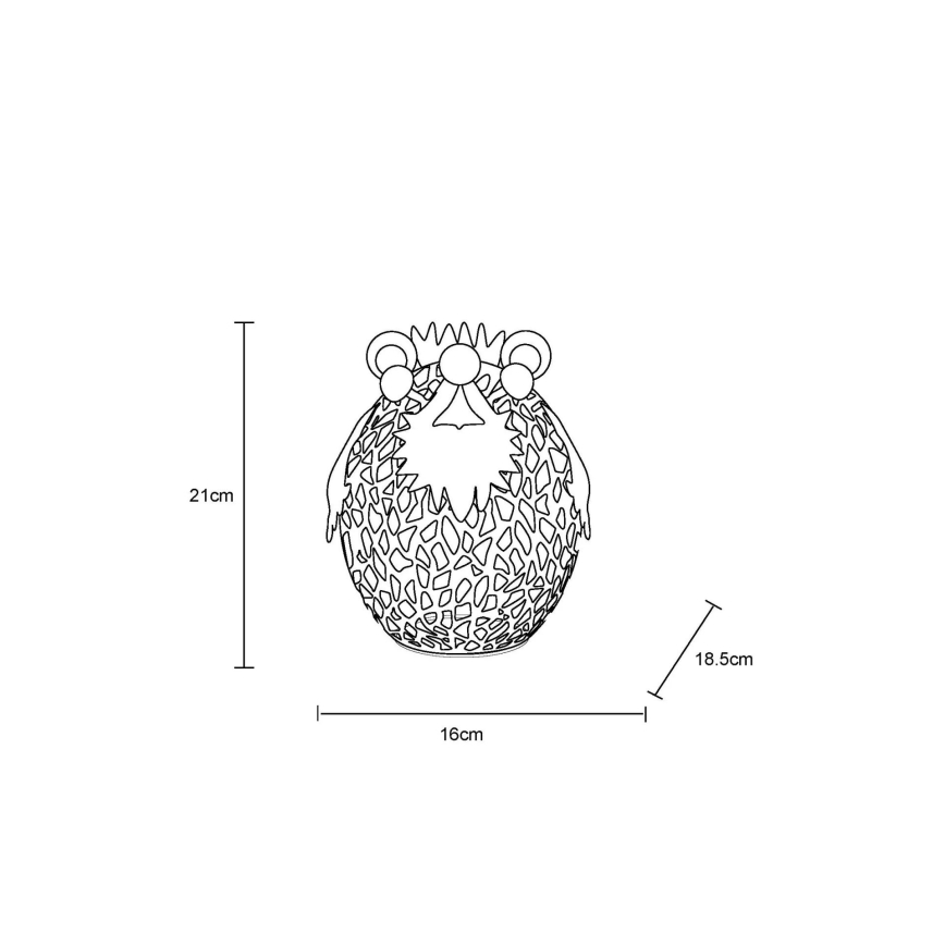 Globo - Soldrevet LED dekoration LED/0,06W/3V IP44 pindsvin