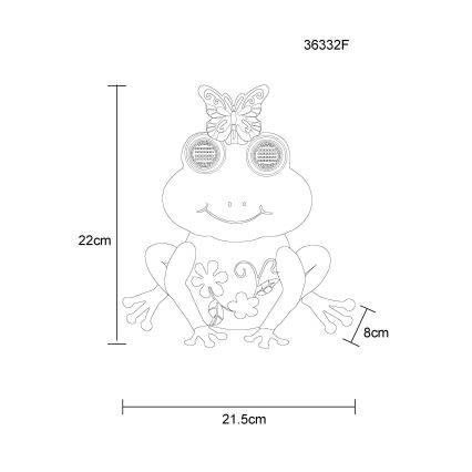 Globo - LED solcellelampe 104xLED/3V IP44 300 mAh frø