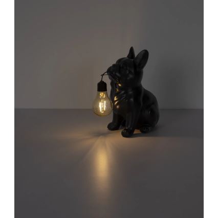 Globo - LED solcellelampe LED/3V IP44 300 mAh sort hund