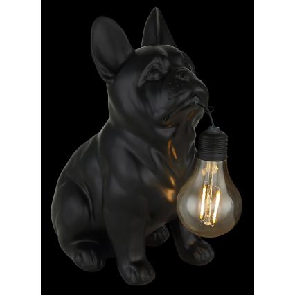 Globo - LED solcellelampe LED/3V IP44 300 mAh sort hund