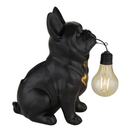 Globo - LED solcellelampe LED/3V IP44 300 mAh sort hund