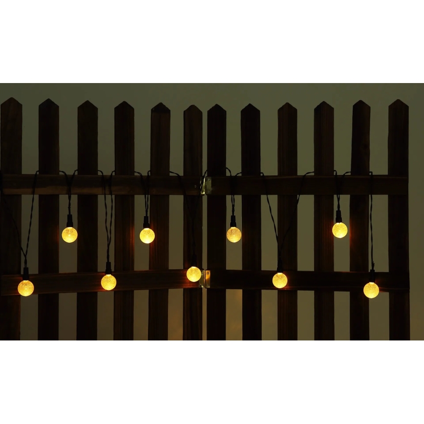 Globo - Soldrevet LED kæde m. RGB-farver 20xLED/0,06W/3V 770 cm IP44