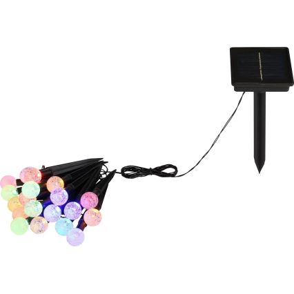 Globo - Soldrevet LED kæde m. RGB-farver 20xLED/0,06W/3V 770 cm IP44
