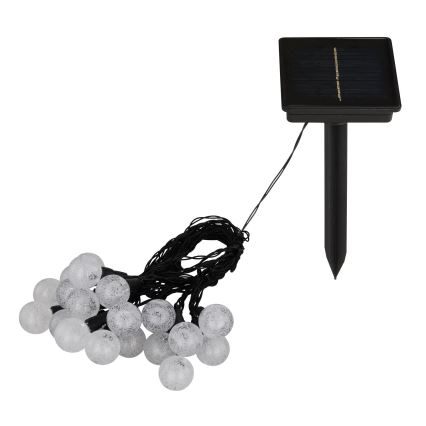 Globo - Soldrevet LED kæde m. RGB-farver 20xLED/0,06W/3V 770 cm IP44