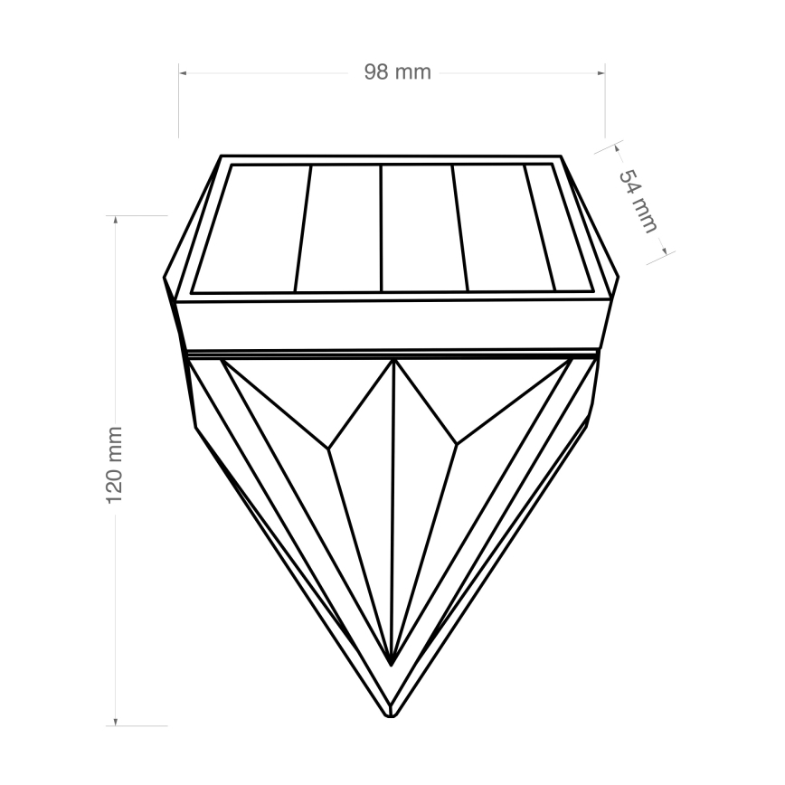 Globo - SÆT 2x Soldrevet LED væglampe LED/0,5W/3V IP44 600 mAh