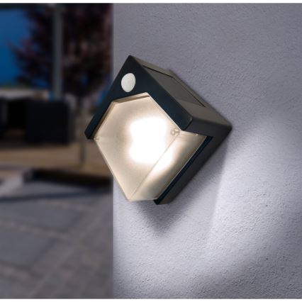 Globo - LED solcellelampe med sensor LED/0,48W/3V IP44 600 mAh