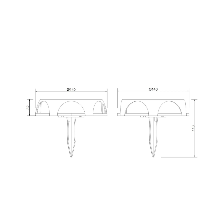 Globo - LED solcellelampe LED/1,2W/3V IP65