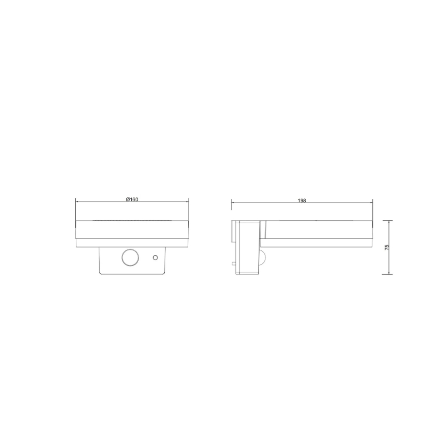 Globo - LED solcellelampe med sensor LED/6W/3,7V IP44