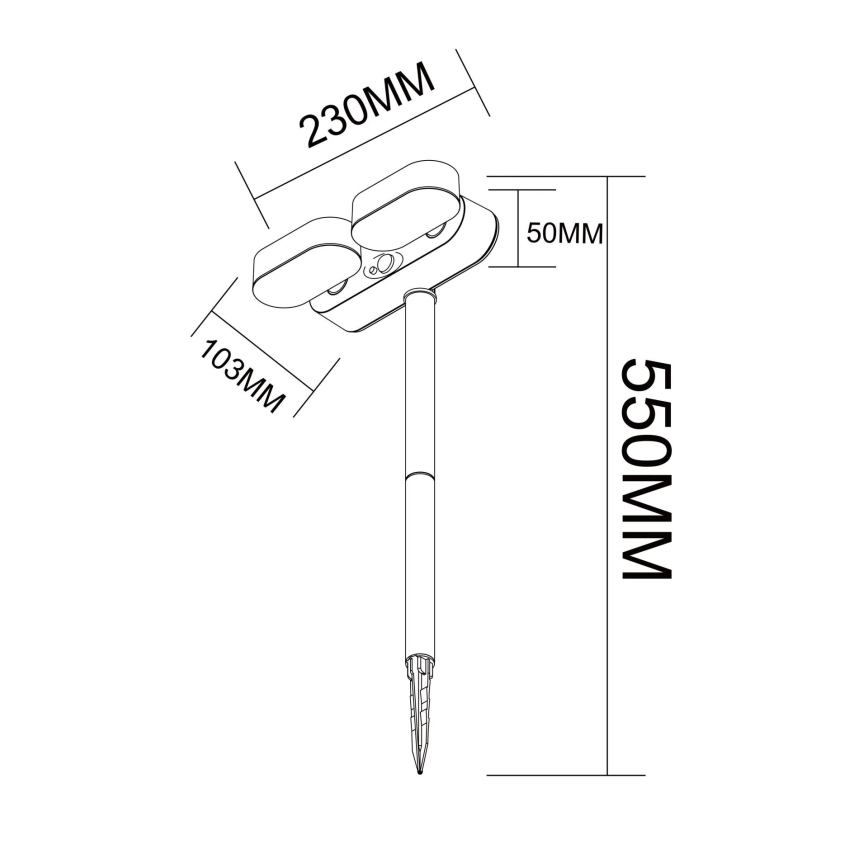 Globo - LED solcellelampe med sensor LED/7,2W/3V IP44