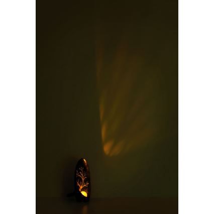 Globo - LED solcellelampe LED/0,06W/3,2V IP44 200 mAh træ