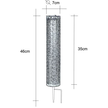 Globo - LED solcellelampe LED/0,06W/3,2V 3000K IP44