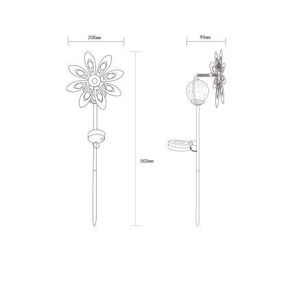 Globo - Soldrevet LED dekoration LED/0,02W/3V IP44