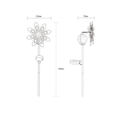 Globo - LED Soldrevet dekoration LED/0,02W/3V IP44