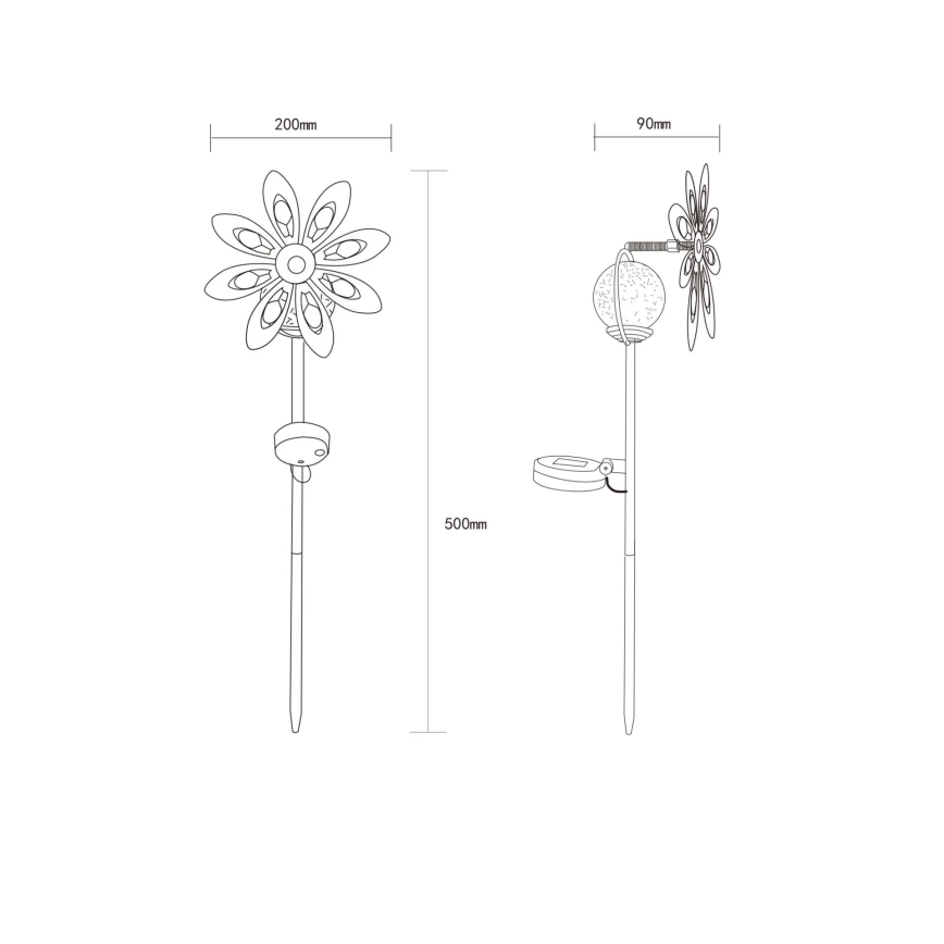 Globo - LED Soldrevet dekoration LED/0,02W/3V IP44