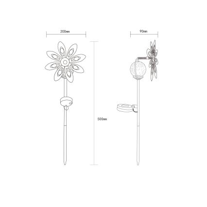Globo - LED Soldrevet dekoration LED/0,02W/3V IP44